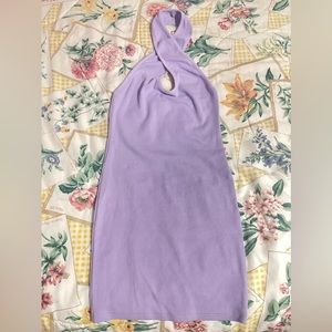 keyhole ribbed dress